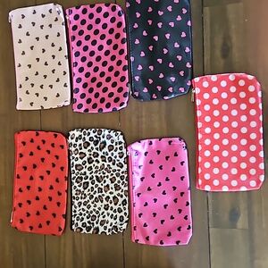Lot of NWOT cosmetic bags assorted designs